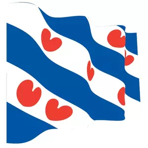 Wavy flag of Friesland