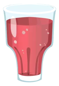 Vector drawing of strawberry juice