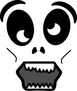 Dibujo vectorial de cara de Zombie