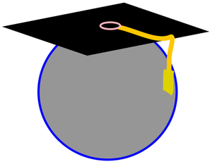 Vektorové ilustrace postgraduální klobouk