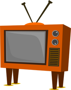 Funky vecchia TV impostare immagine vettoriale