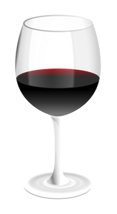 Sklenice na červené víno vektorový obrázek