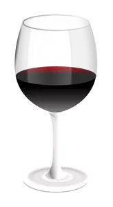 Rød vin glass vektor image