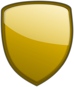 Dibujo vectorial de escudo de oro