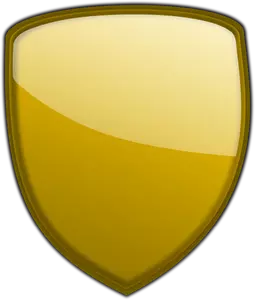 Gold shield vector drawing