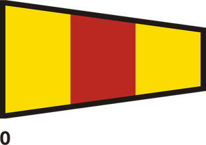 Yellow and red flag