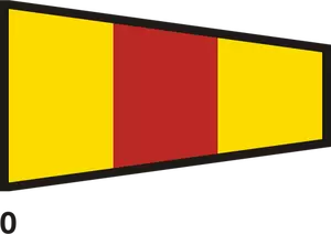 Yellow and red flag