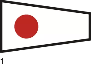 Japanske flagget tegning