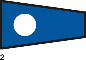 Blue and white flag