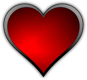 Vektor-Bild rot Glanz finish Herz mit einer Lichtreflexion