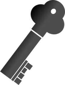 Vektor-Illustration von dicken Metalltür Schlüssel