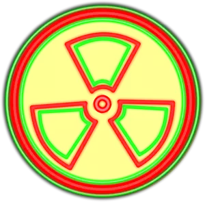 Sinal radioativo fluorescente vector imagem