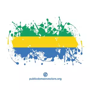 Bendera grunge Gabon
