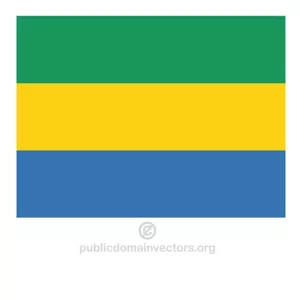 Drapeau de vecteur de Gabon