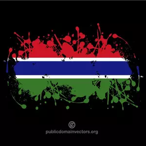 Bandiera del Gambia in vernice di spruzzo