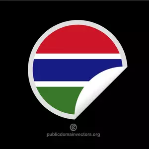 Adesivo con la bandiera del Gambia