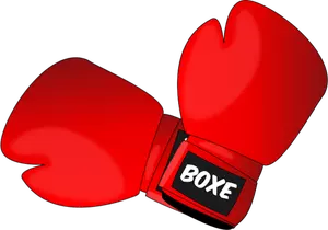 Red boxing gloves vector clip art
