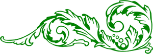 Vektori ClipArt vihreä koristeellinen kulma reuna