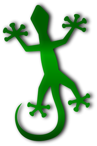 Gecko mit Schatten Lip Vektorgrafiken