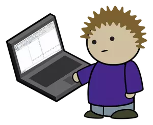 Kid matematikk på bærbar PC
