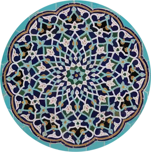 Geometrického islámské kachlová práce