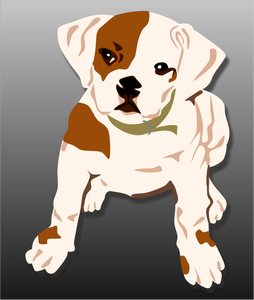 Bulldog valp vektor illustration