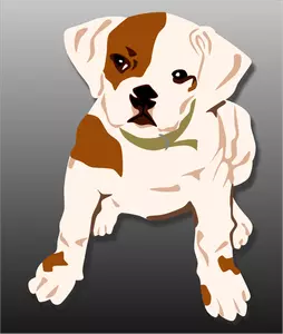 Ilustração em vetor Bulldog cachorrinho
