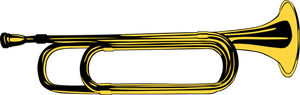 Vector imagine instrument de alamă galbenă