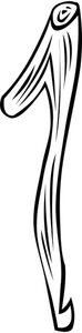Vector drawing of a woodstick