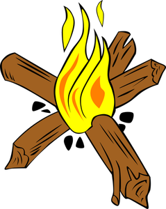 Small campfires vector clip art