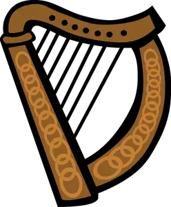 Vector image of Celtic harp