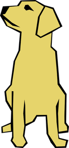 Dessin animé chien illustration vectorielle portrait