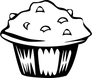 Vector clip art of blueberry muffin