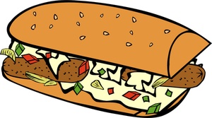 Vektor image av ubåten sandwich