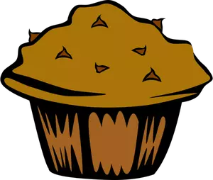 Vector image of chocolate muffin