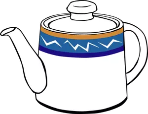 Tea pot vector graphics