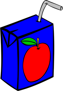 Vector de caja de jugo de manzana