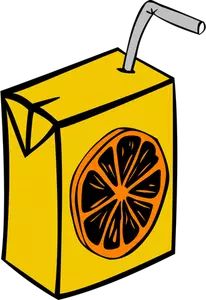Vetor de caixa de suco de laranja