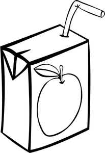 Apple Juice Box Vector afbeelding