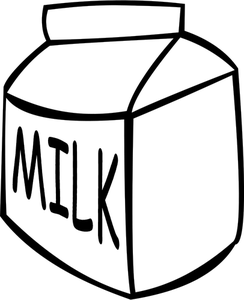Vector de cartón de leche