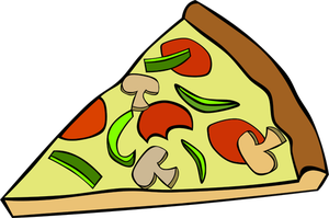 Pepperoni pizza vektorgrafikk utklipp