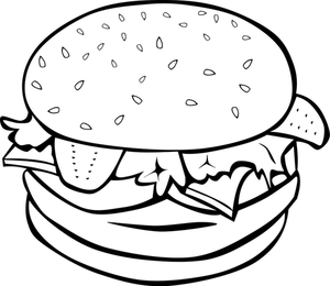 Vectorafbeeldingen van een hamburger