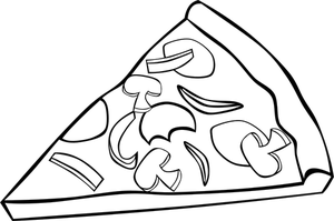 Vektor-Illustration für eine Salami-pizza