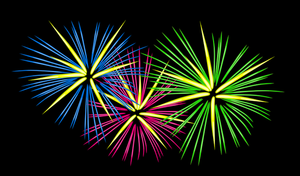 Focuri de artificii ilustraţia vectorială