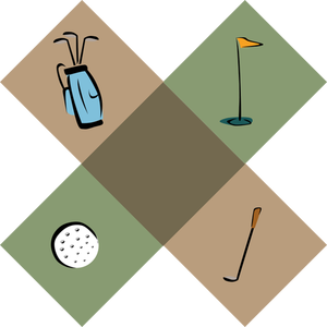 Vektorový obrázek golfové dekorace