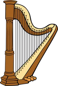 Harfe-Vektor-Bild