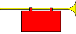 Immagine vettoriale di araldo tromba