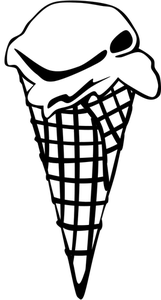 Vektor image av en iskrem scoop i en cone