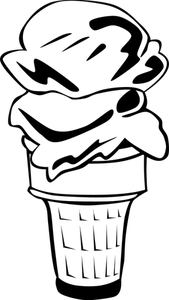 Image vectorielle de double cône icecream