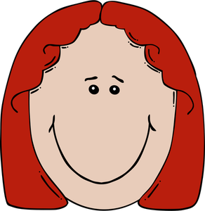 Redhead girl vector image